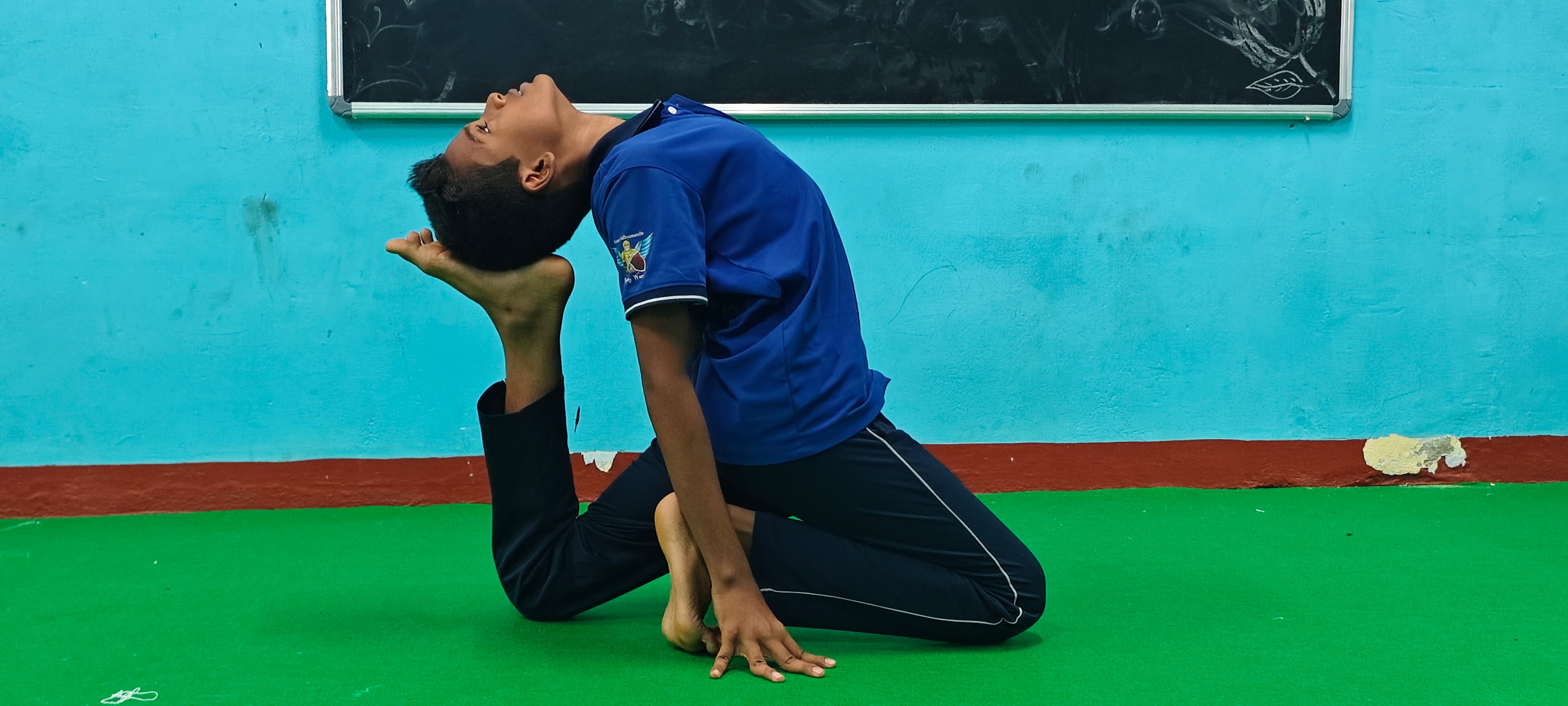 Yoga practice at Bright Academy