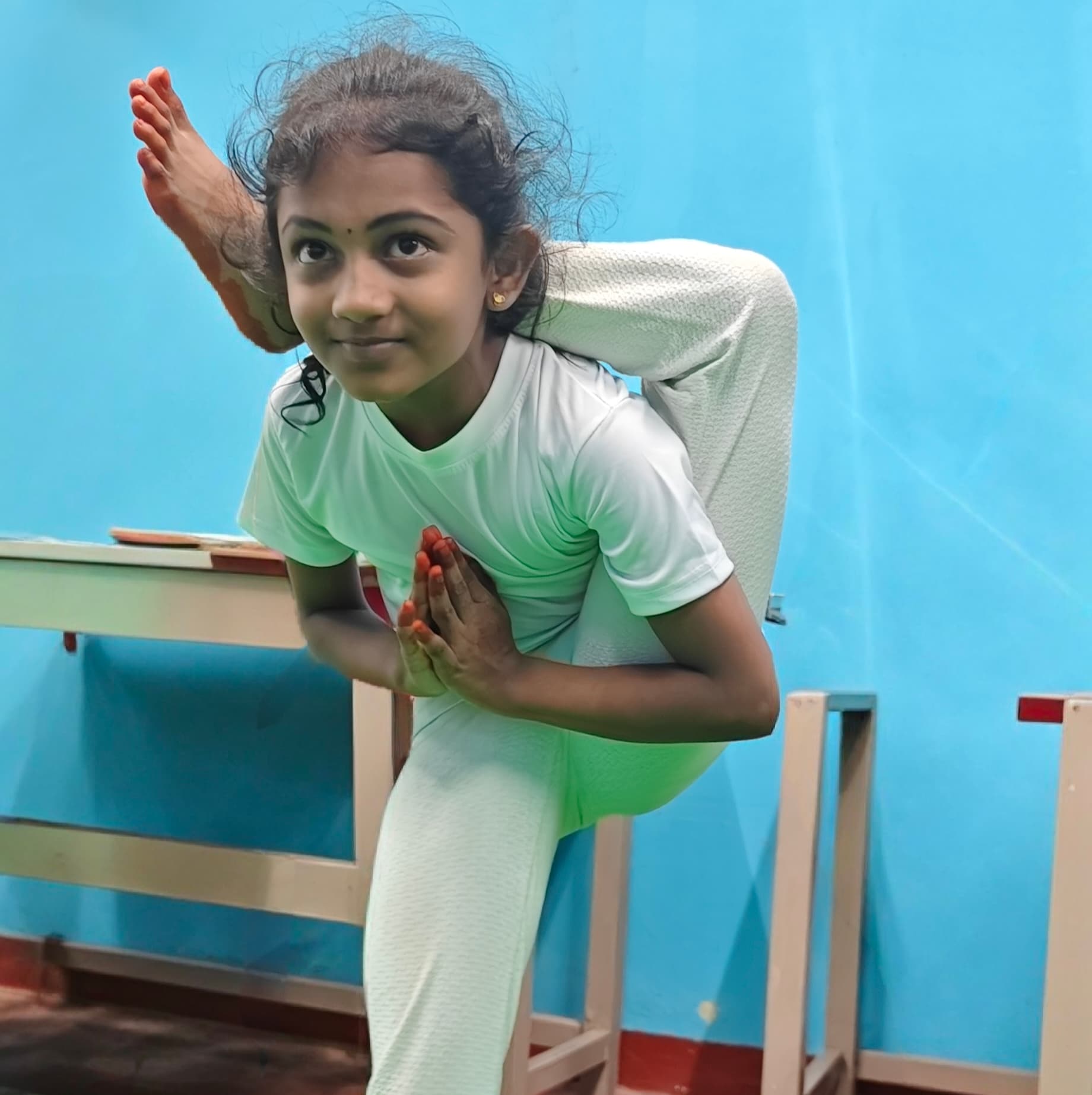 Yoga practice at Bright Academy